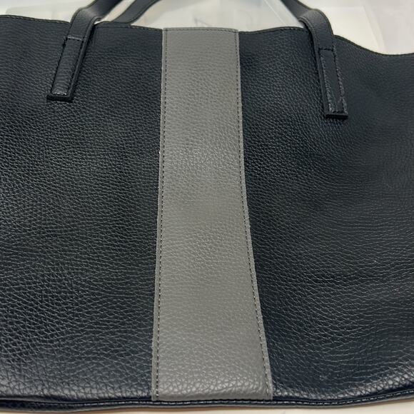 Vince Camuto Luck Women's Black Pebbled Vegan Leather Tote Bag Size Large - Picture 7 of 11